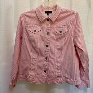 Ladies CHARTER CLUB Striped Twill Jacket XXL